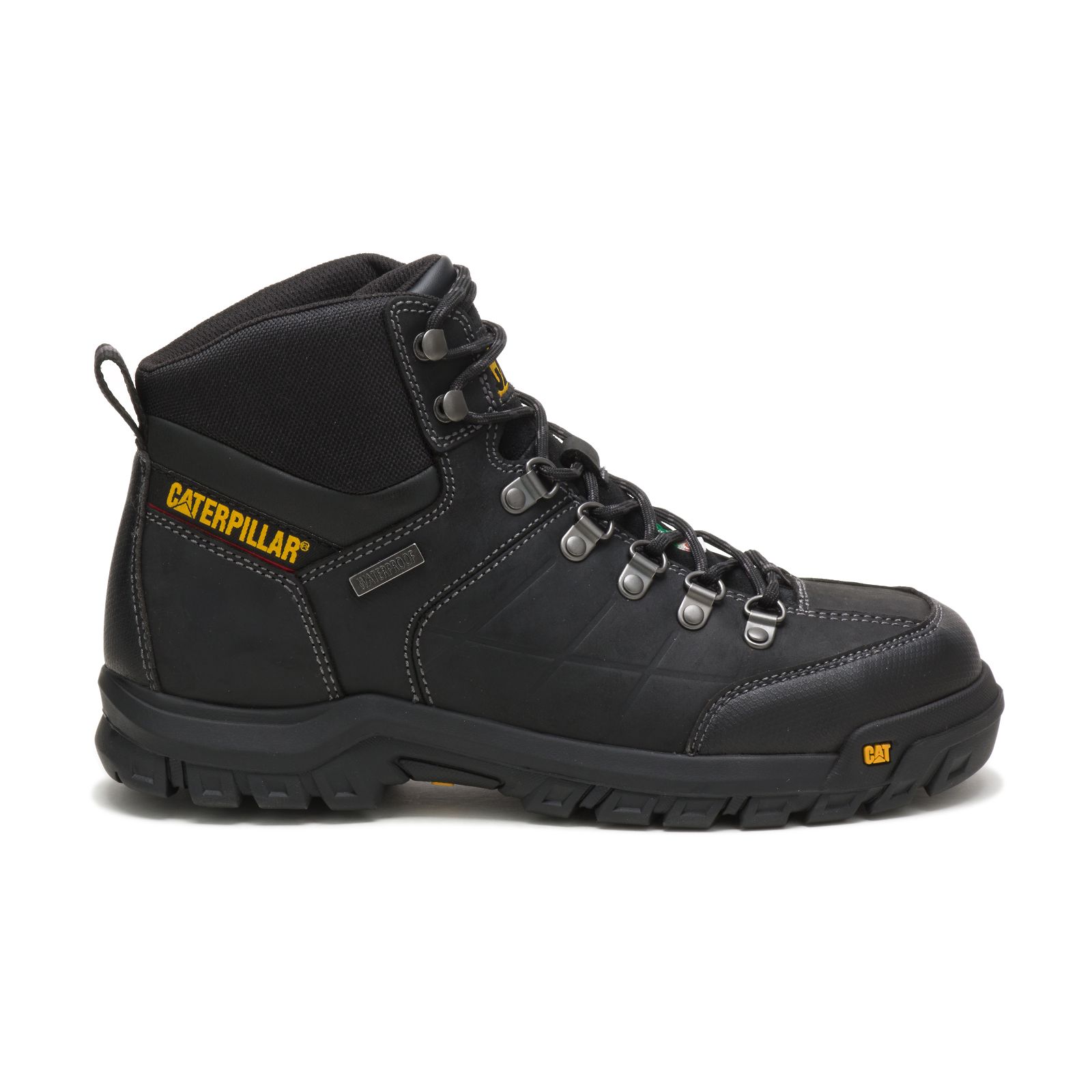 Caterpillar Threshold Waterproof Steel Toe Csa - Mens Work Boots - Black - NZ (205TBHWXY)